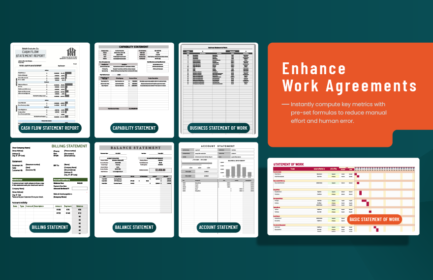 30+ Business Statement Template Bundle