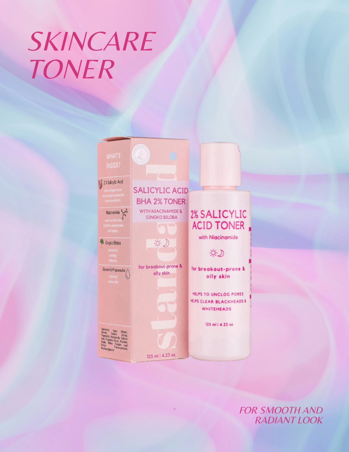 Free Toner Skincare Photo Template