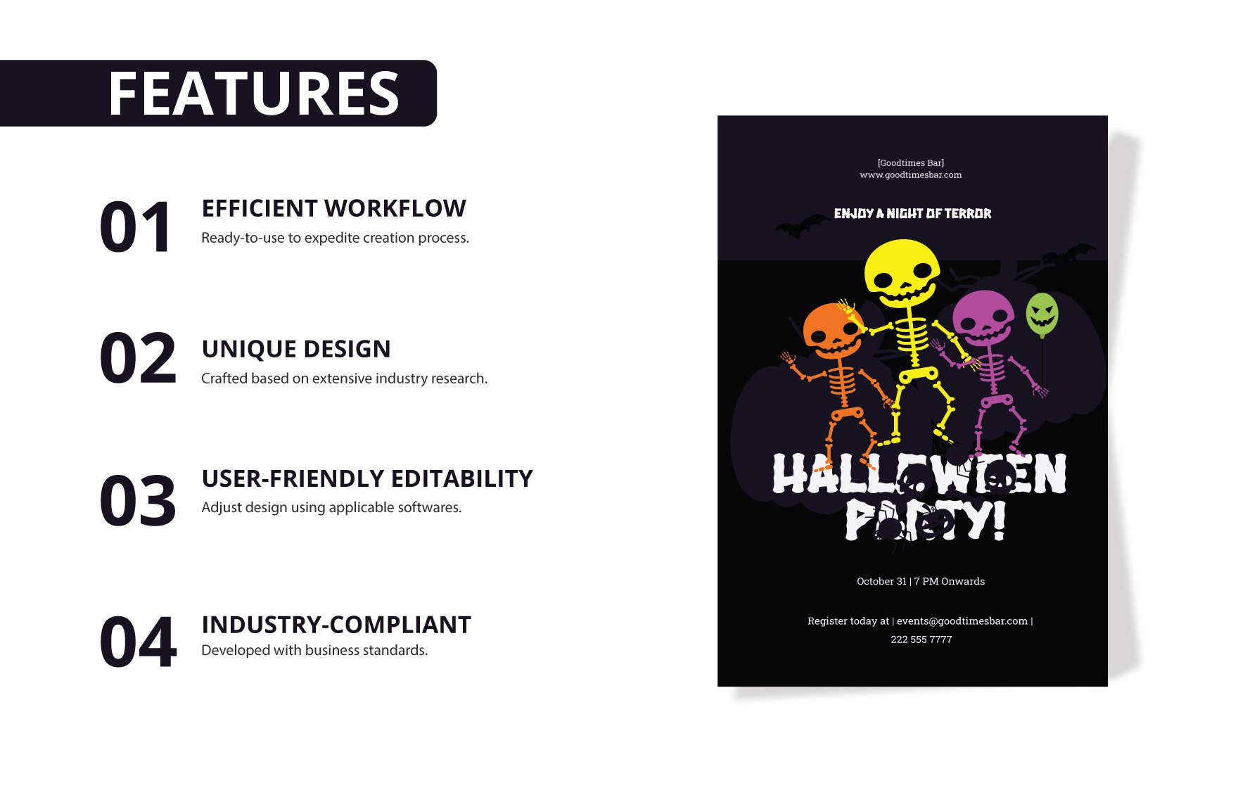 Halloween Party Poster Template