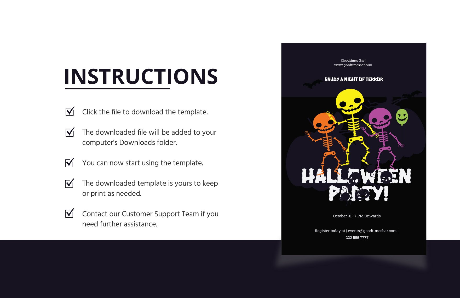 Halloween Party Poster Template