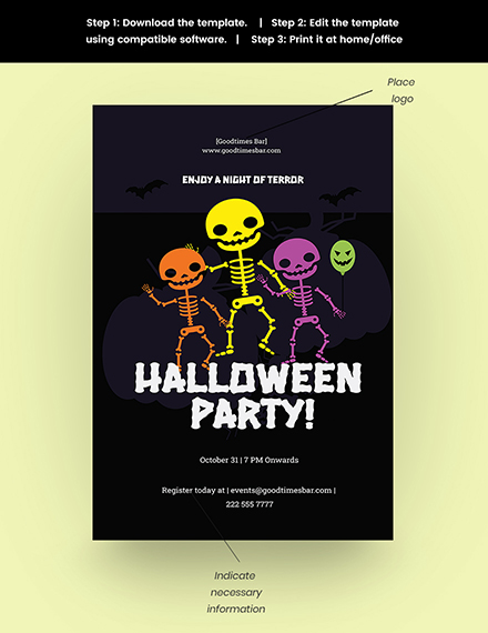 Free Halloween Party Poster Template to Edit Online