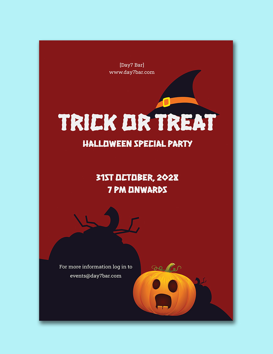 Halloween Trick or Treat Poster Template