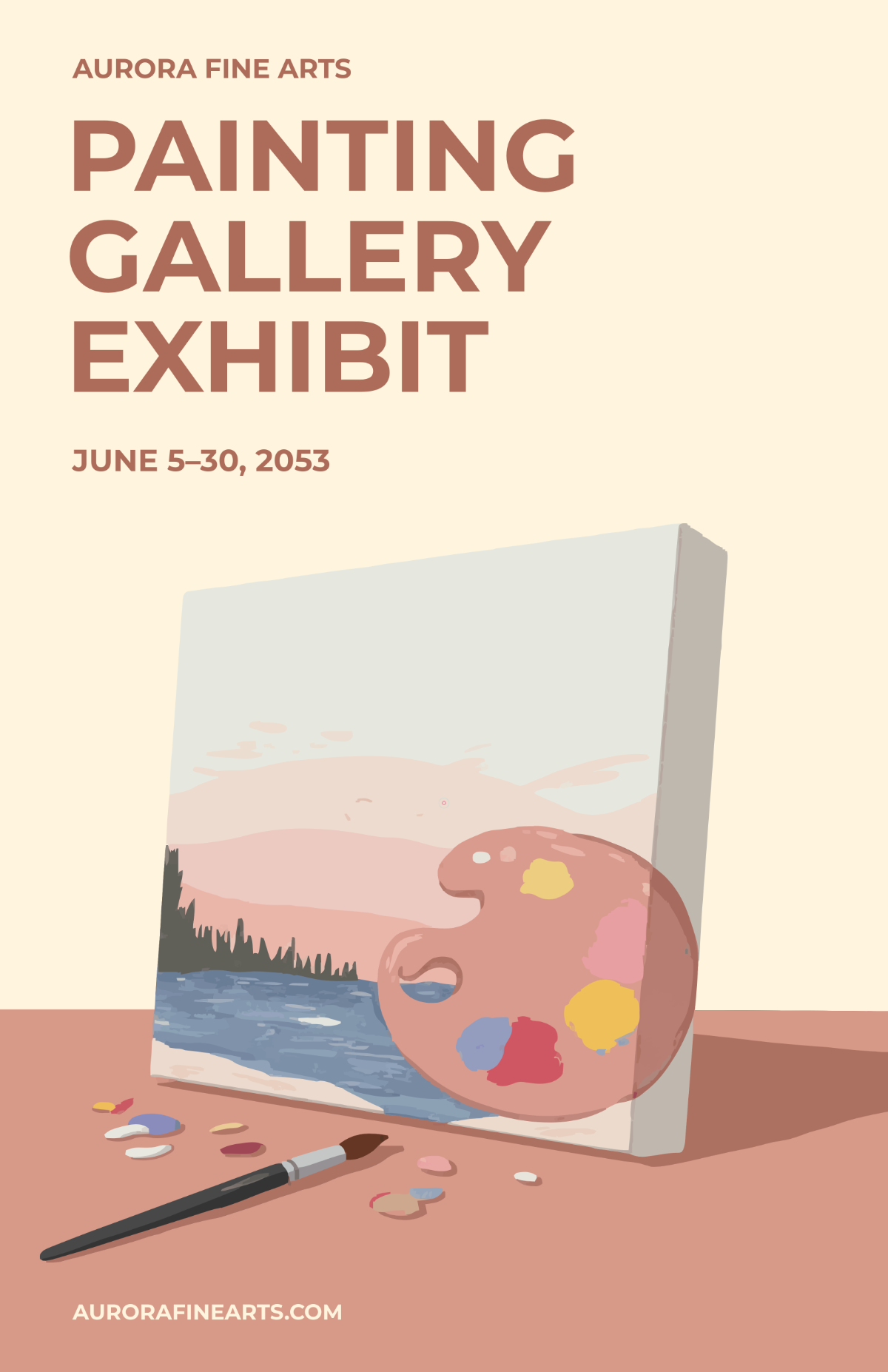 Colorful Painting Gallery Poster Template