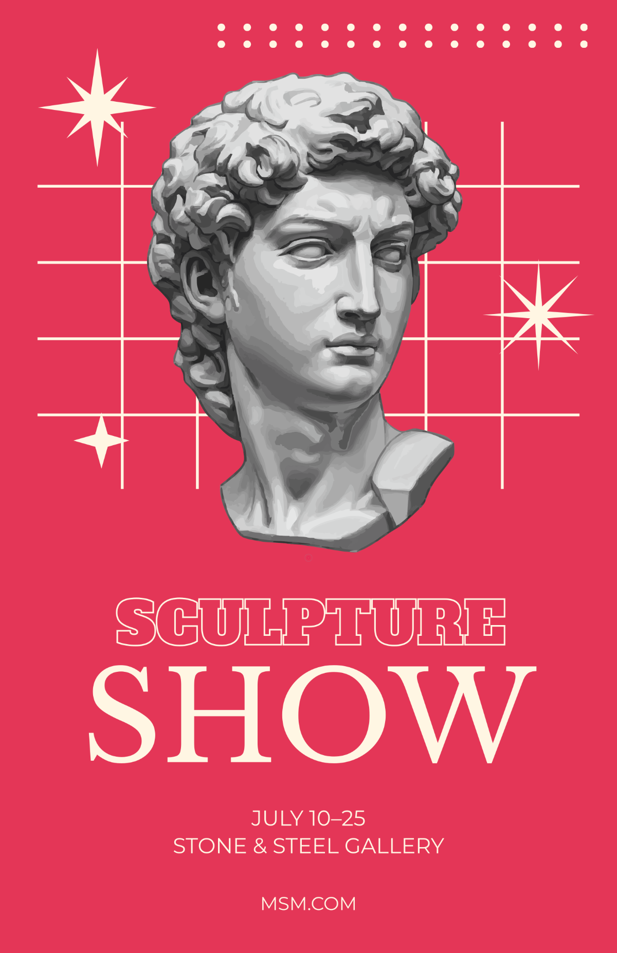 Free Creative Sculpture Gallery Poster Template