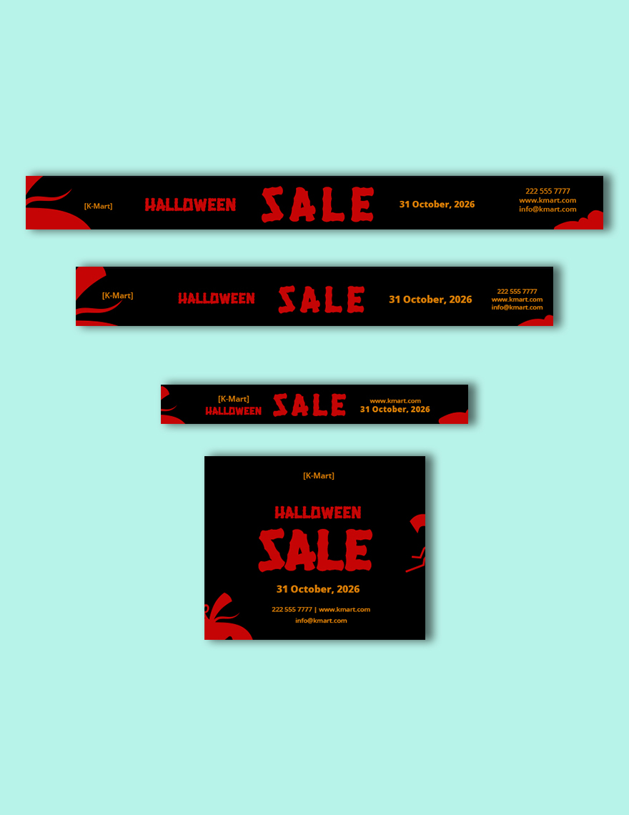 Halloween Sale Online Banner Template