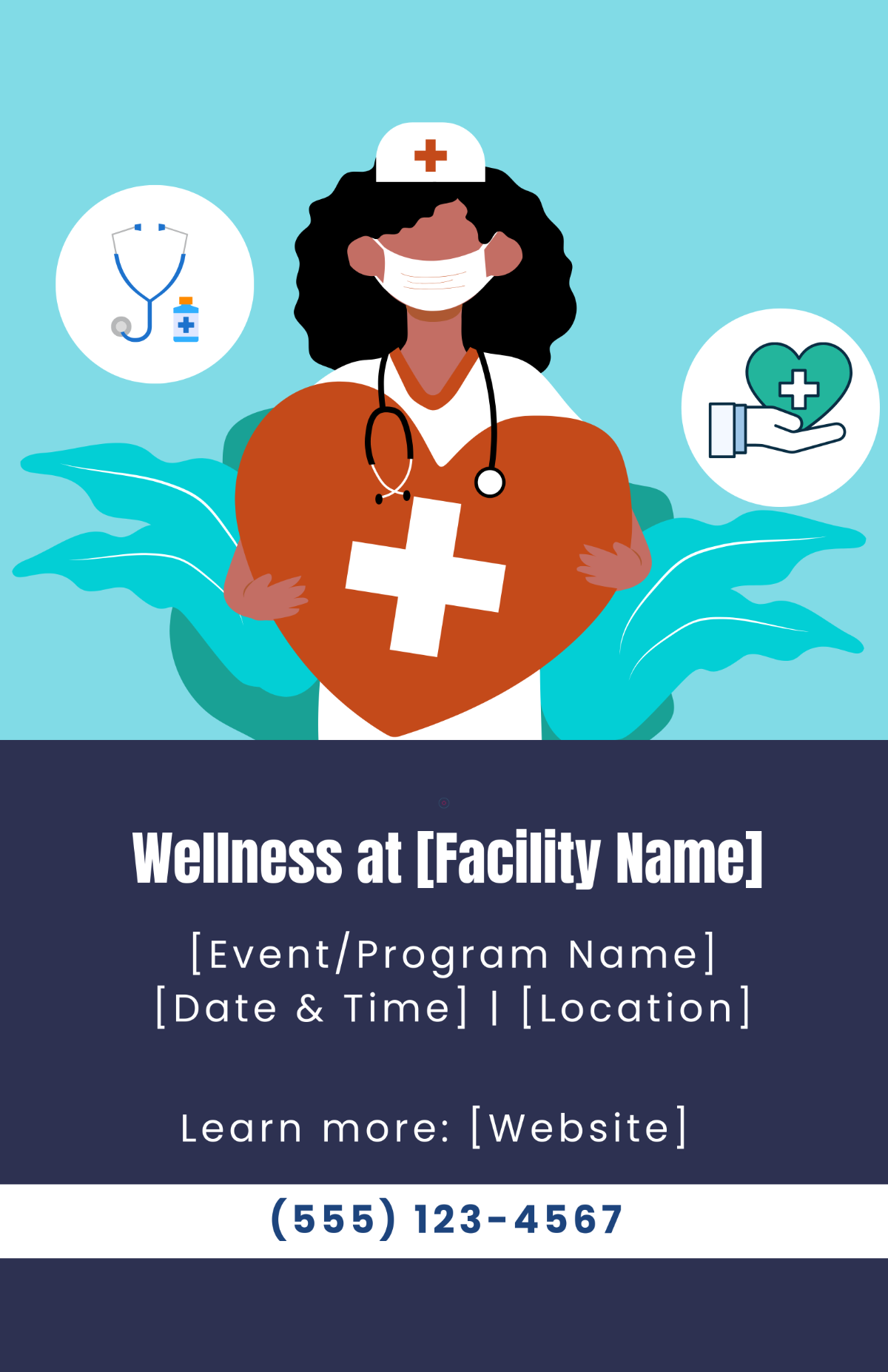 Free Blank Nursing Home Wellness Poster Template