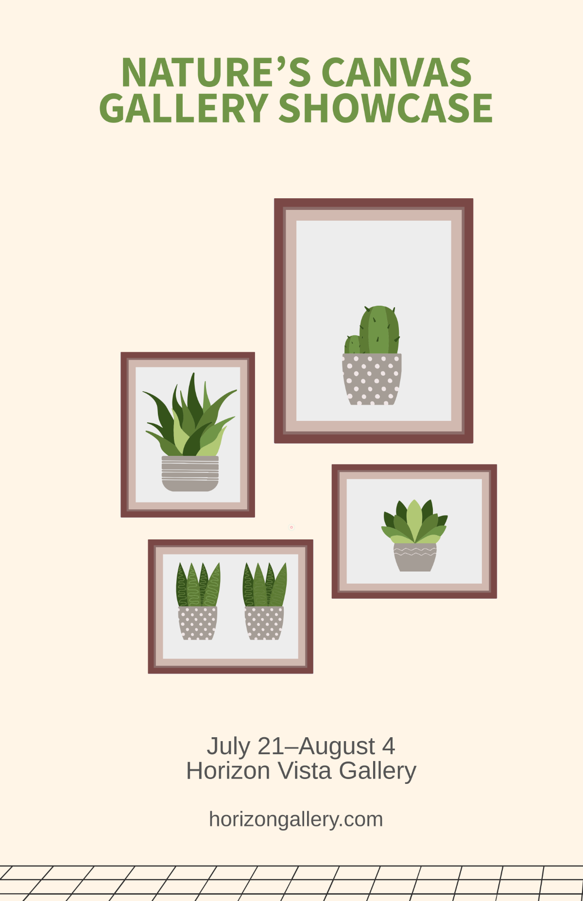 Free Green Nature Gallery Poster Template