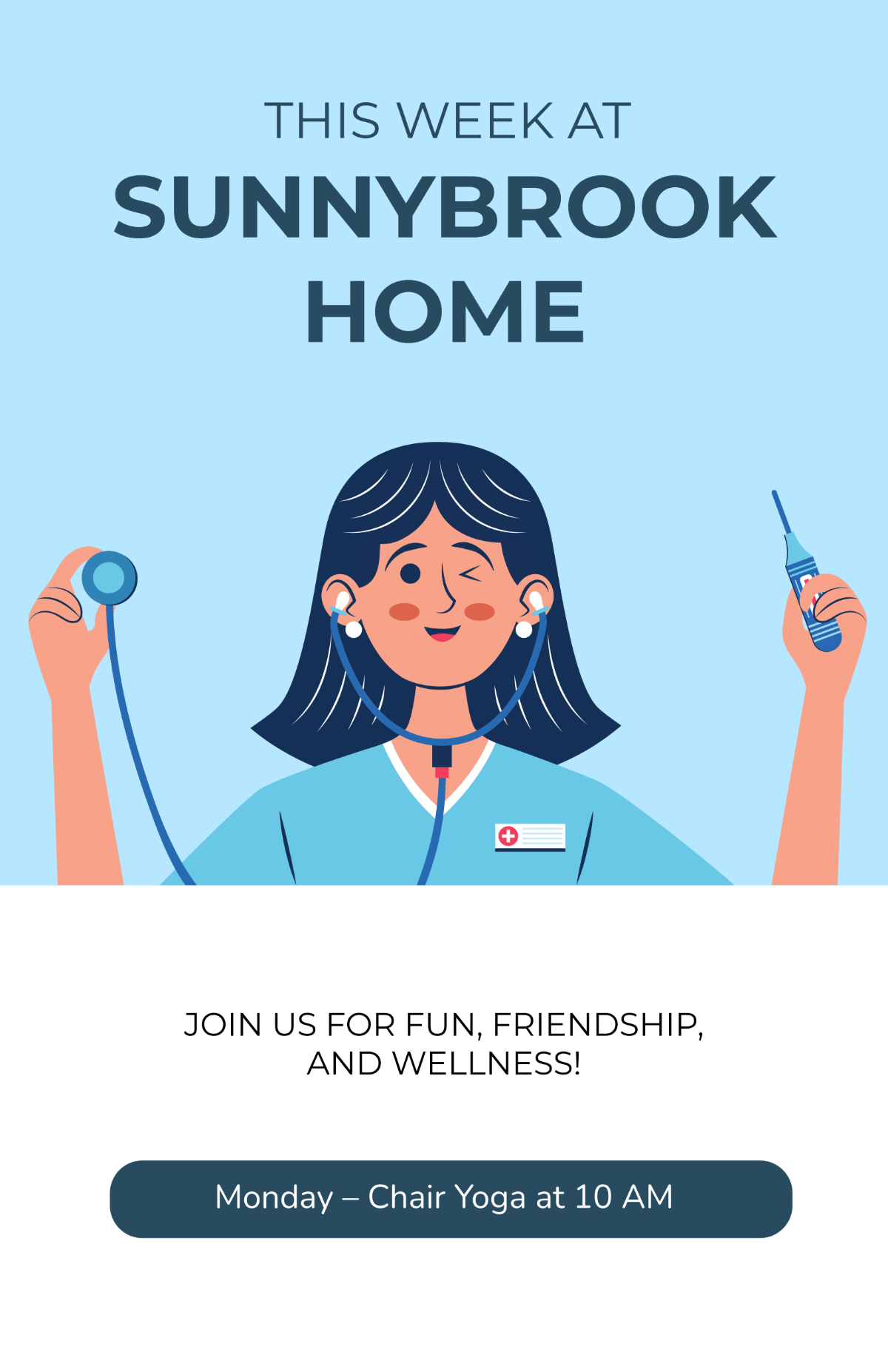 Free Nursing Home Activity Poster Template