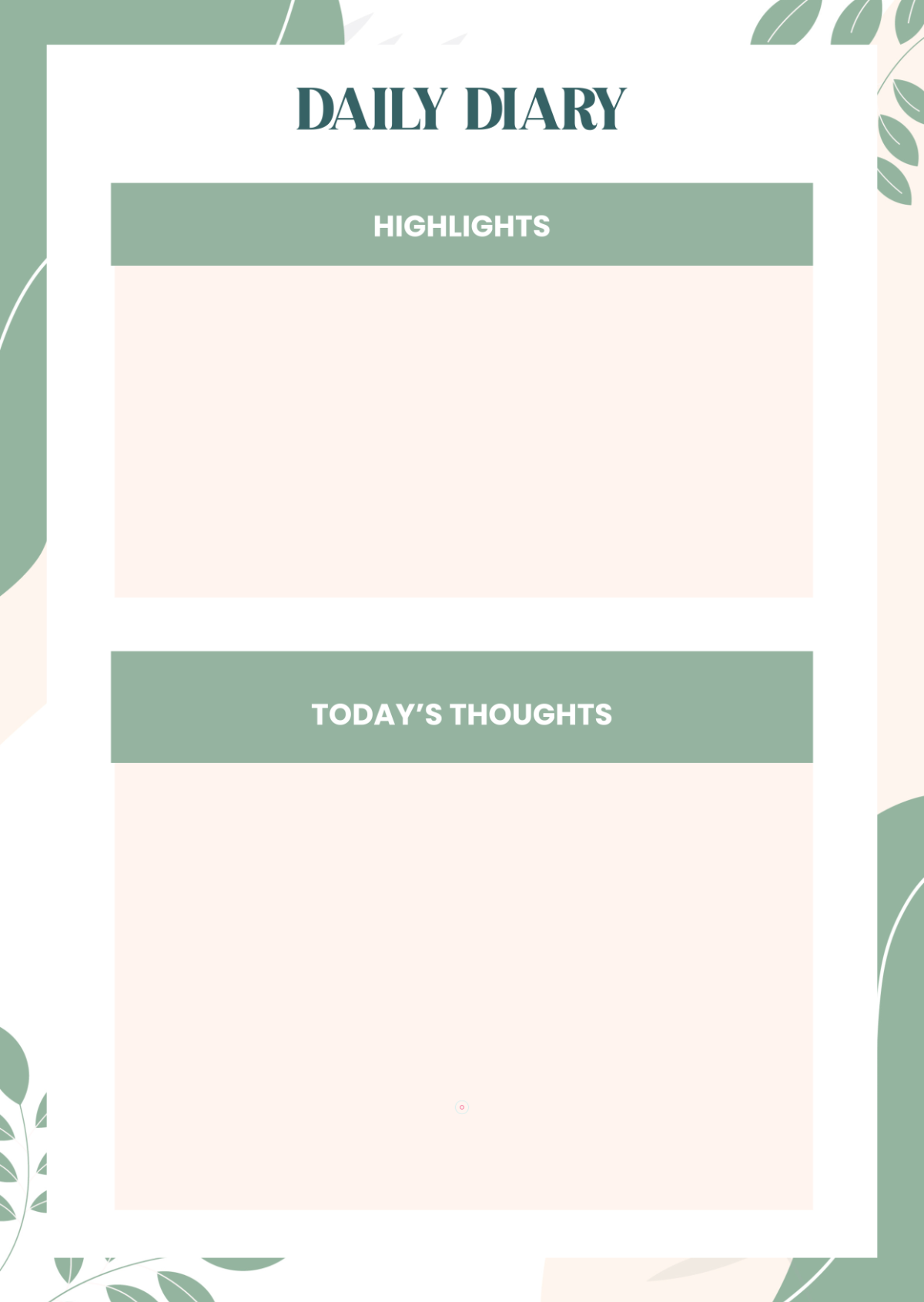 Creative Daily Dairy Template to Download