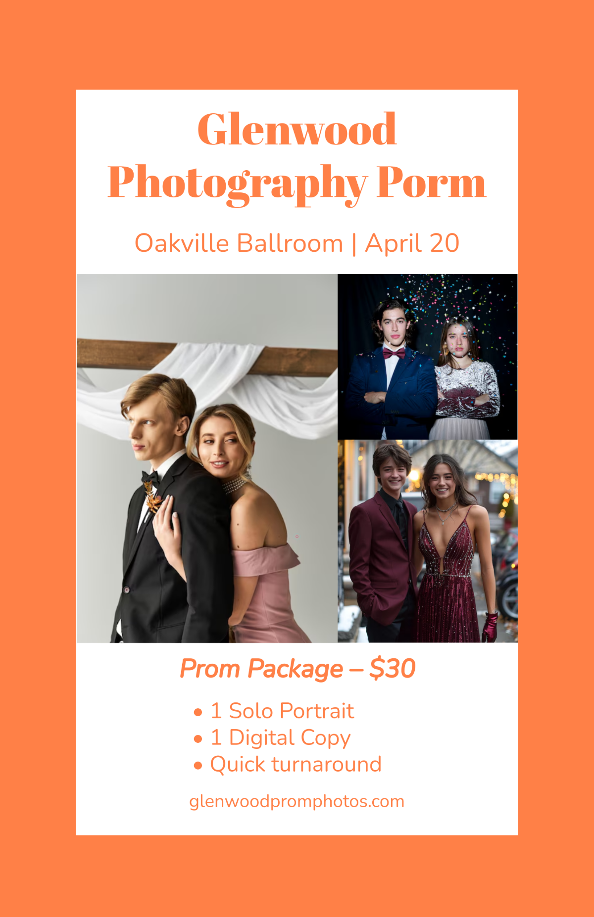 Free Prom Photography Poster Template