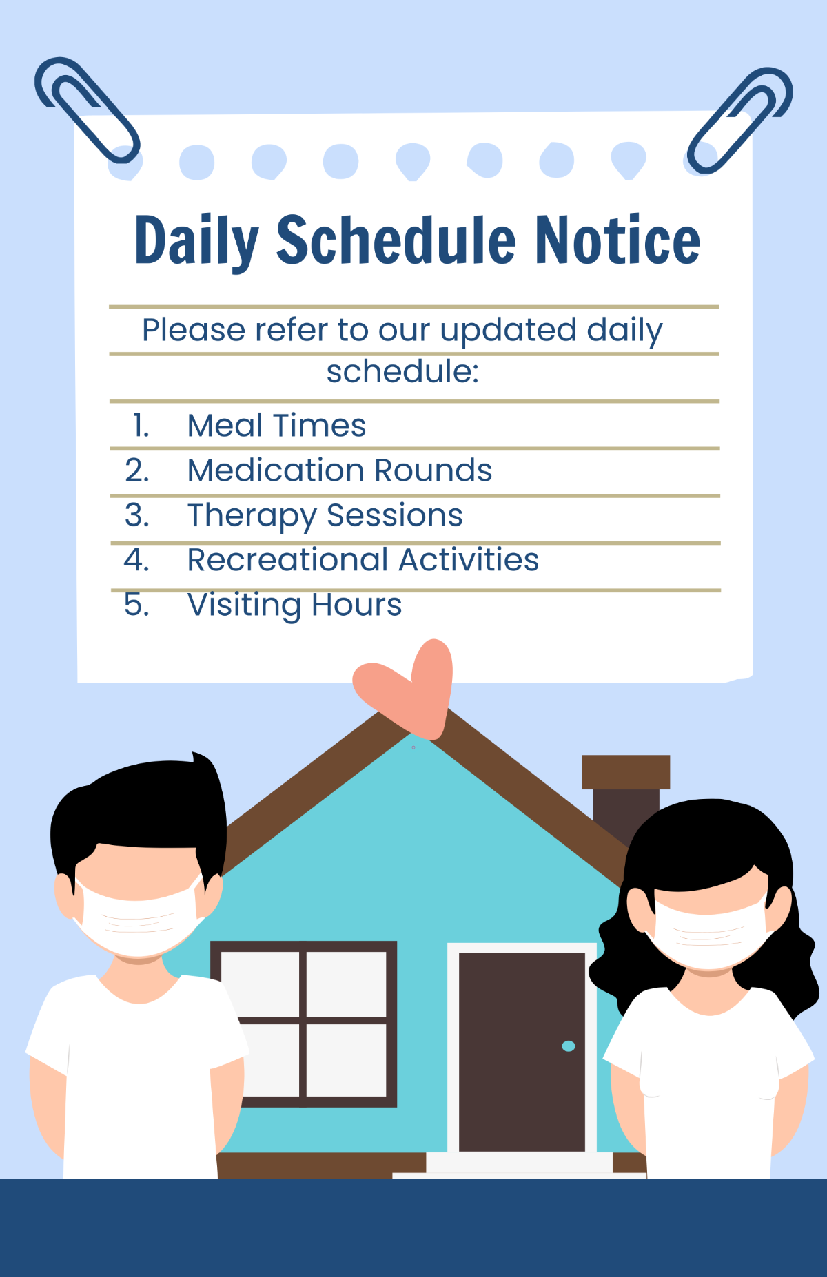 Free Nursing Home Schedule Poster Template