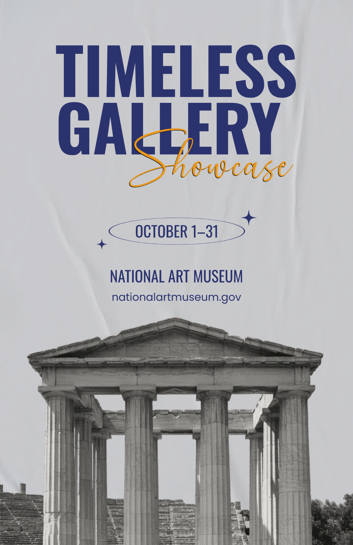 Free Museum Gallery Poster Template to Edit Online