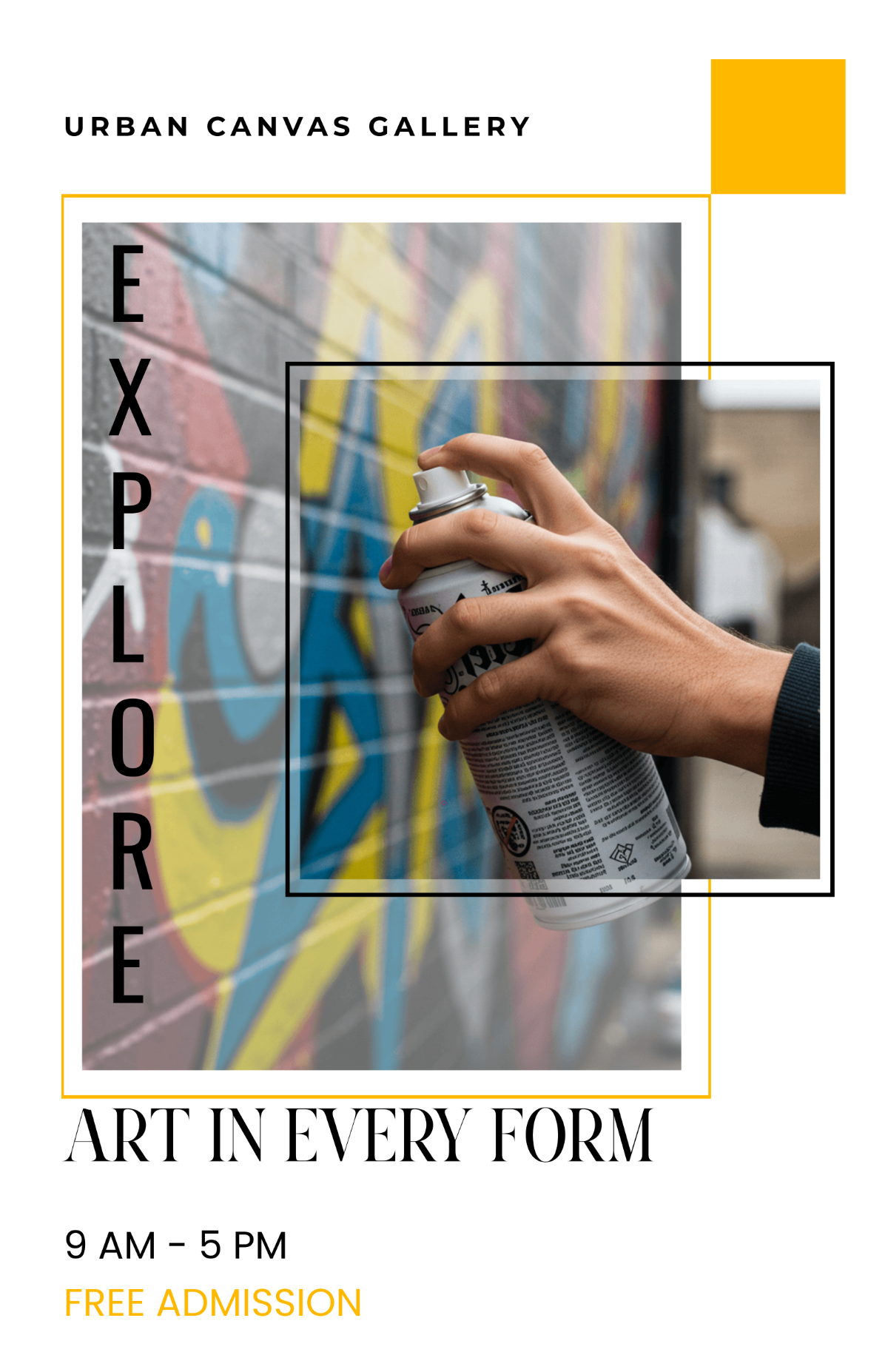 Free Vertical Gallery Poster Template