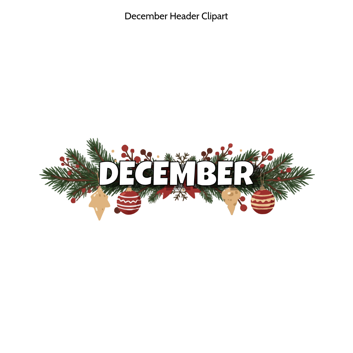 Free December Header Clipart to Edit Online