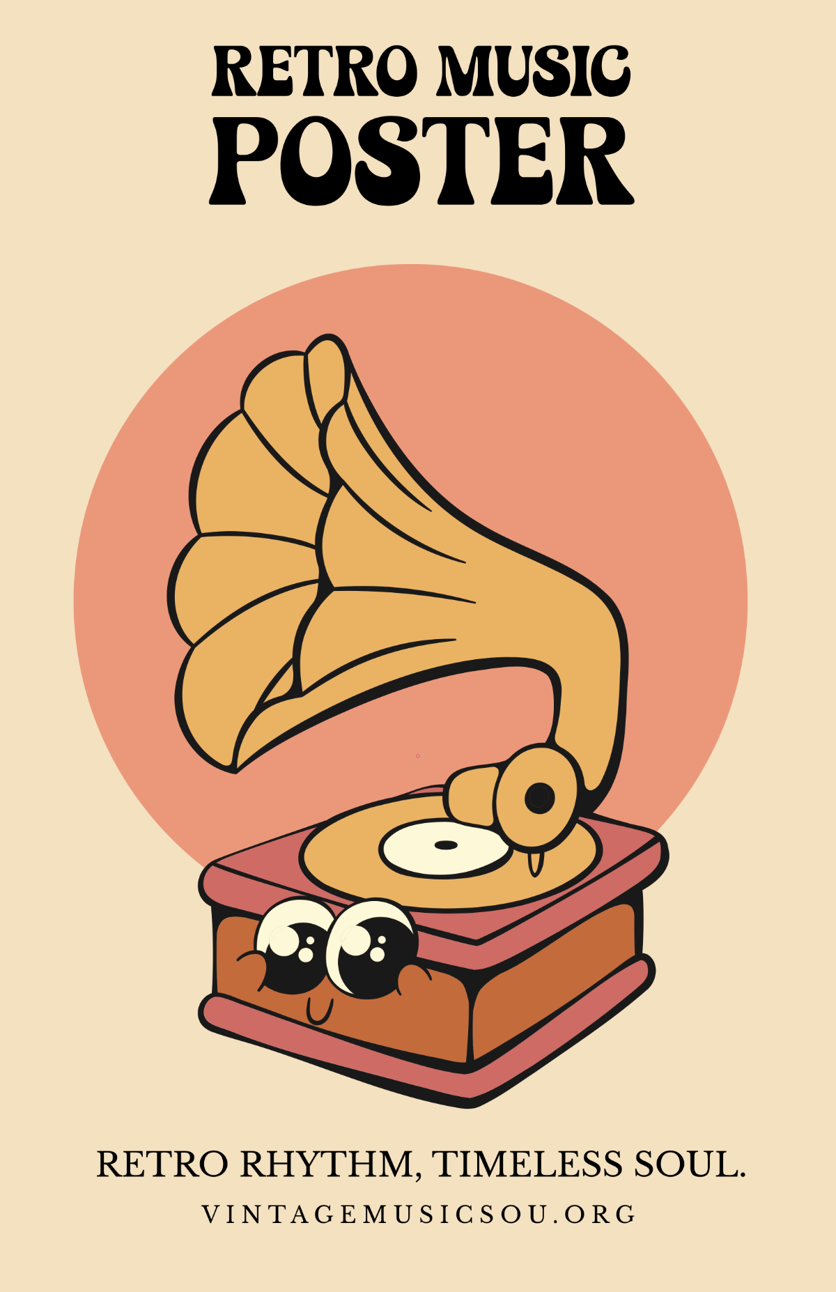 Free Retro Music Poster to Edit Online