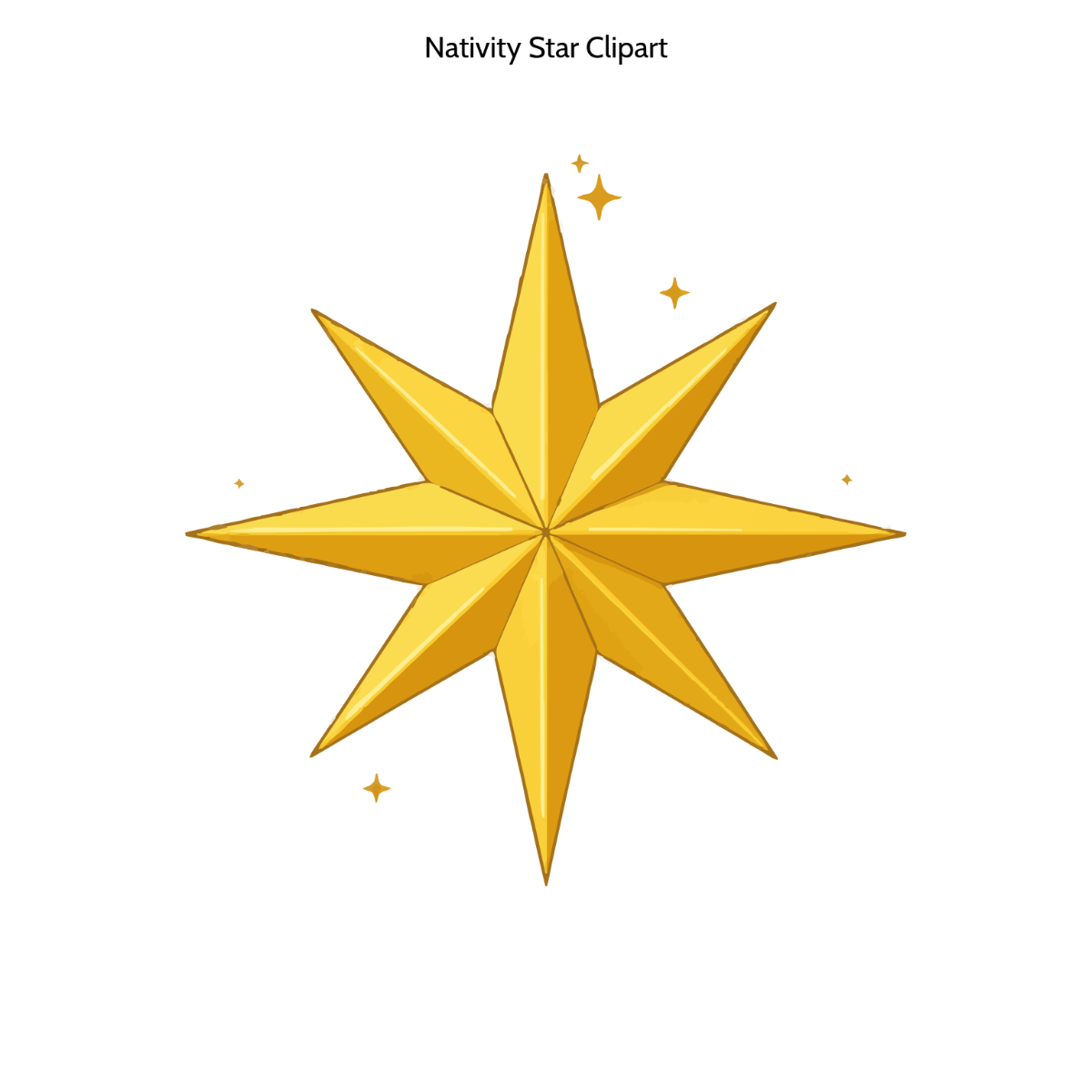 Free Nativity Star Clipart Template