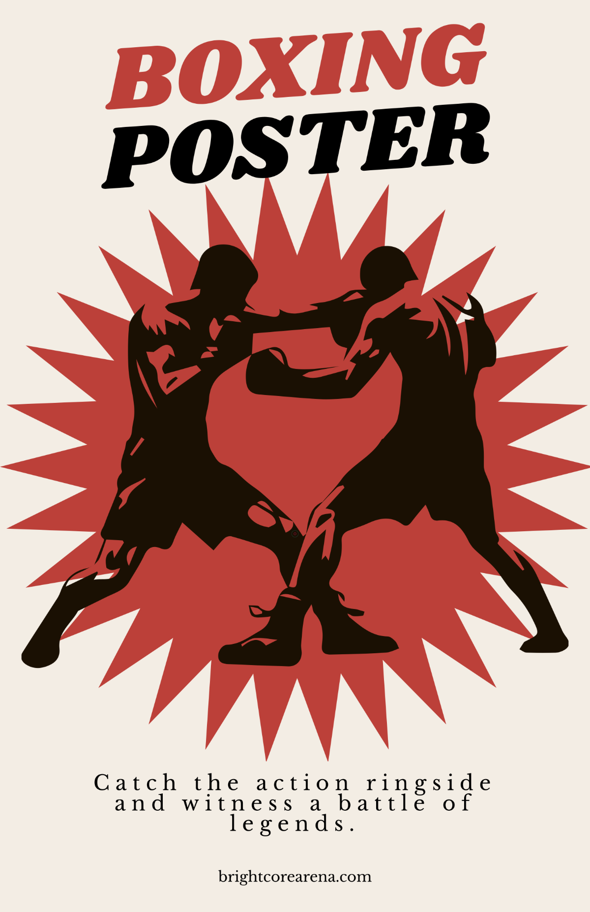 Free Retro Boxing Poster Template to Edit Online