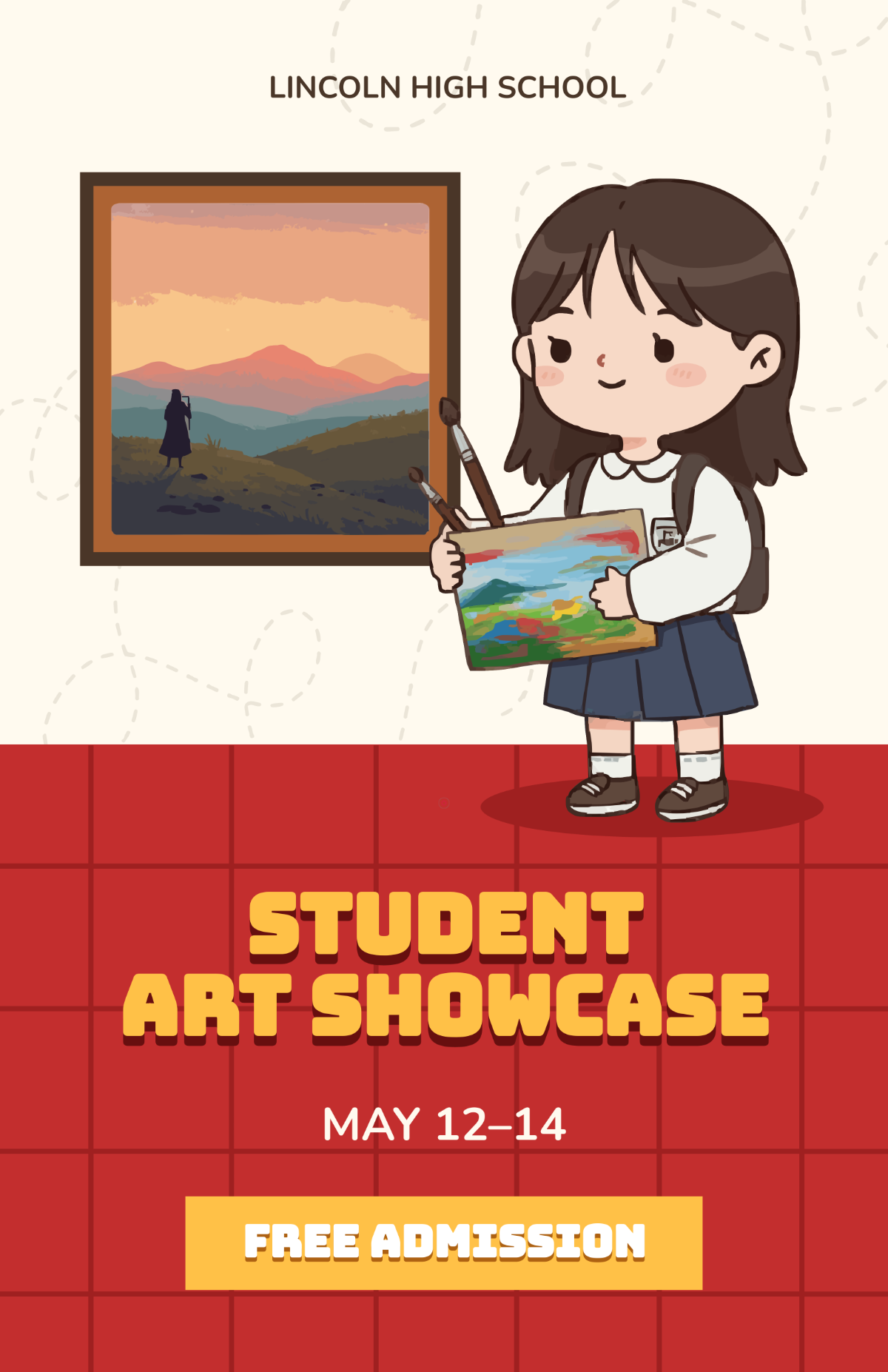 Free School Gallery Poster Template