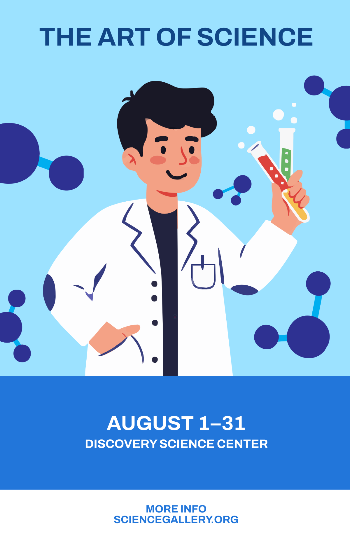 Free Scientific Gallery Poster Template