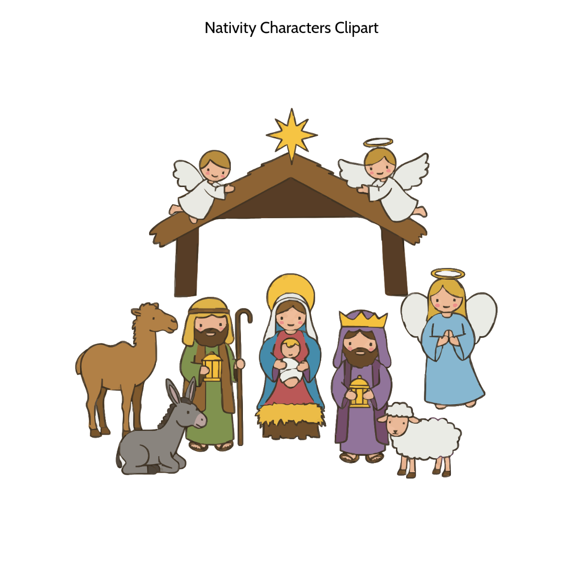 Nativity Characters Clipart Nativity Characters Clipart