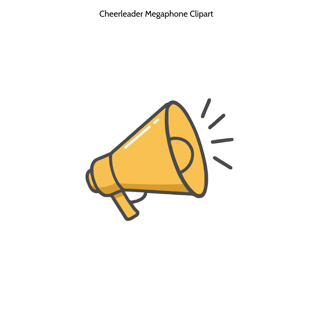 Free Cheerleader Megaphone Clipart Template
