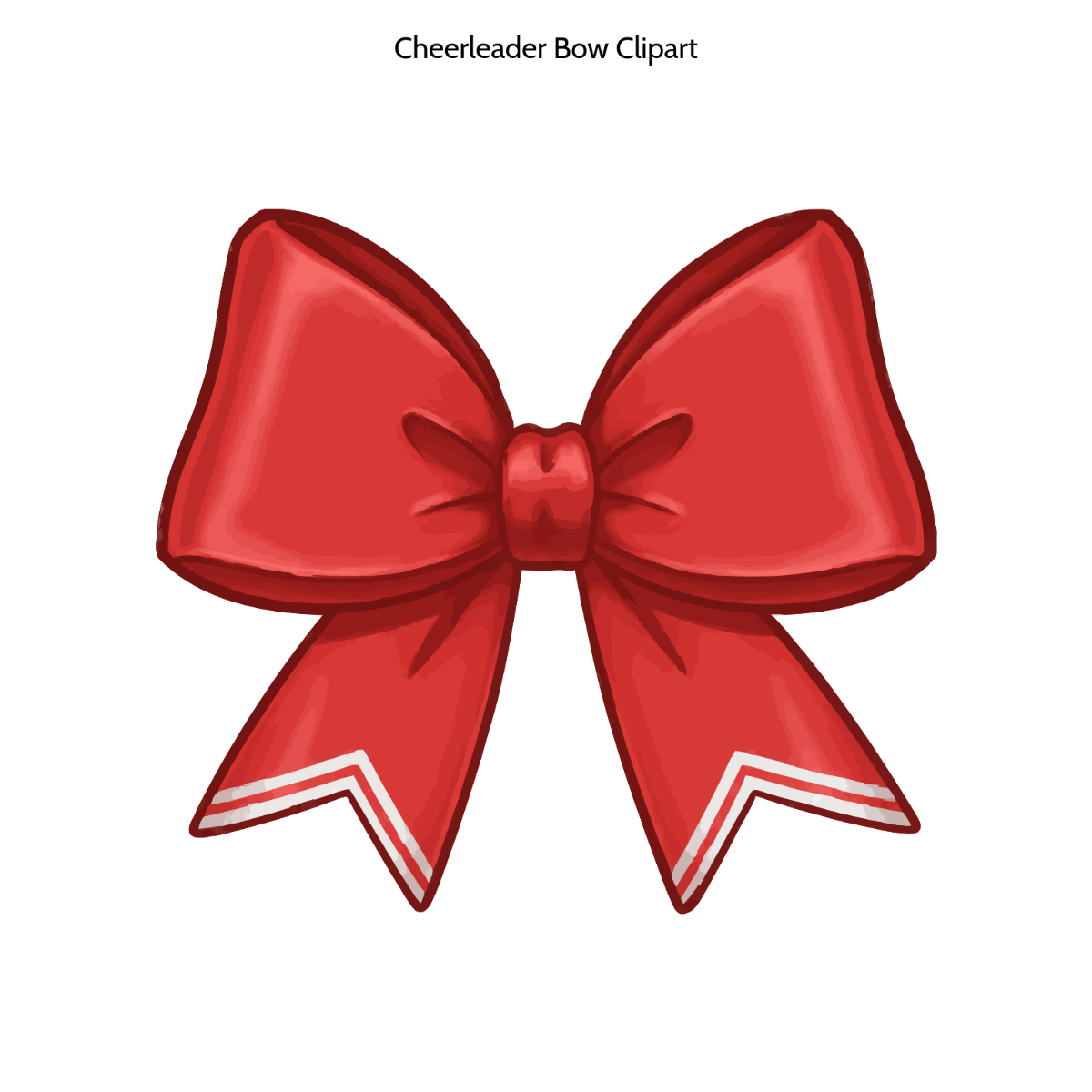 Free Cheerleader Bow Clipart Template