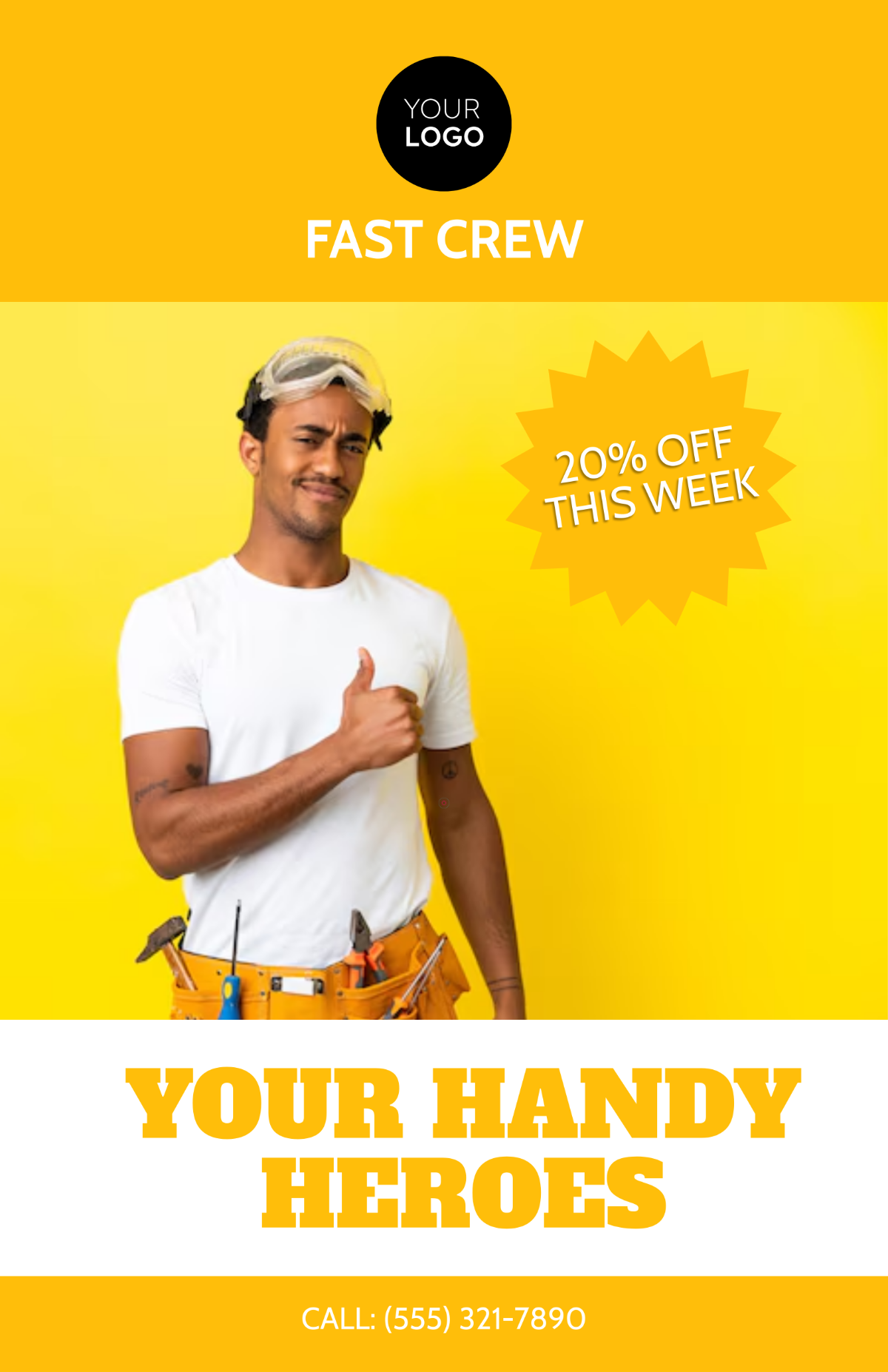 Free Handyman Service Poster Template