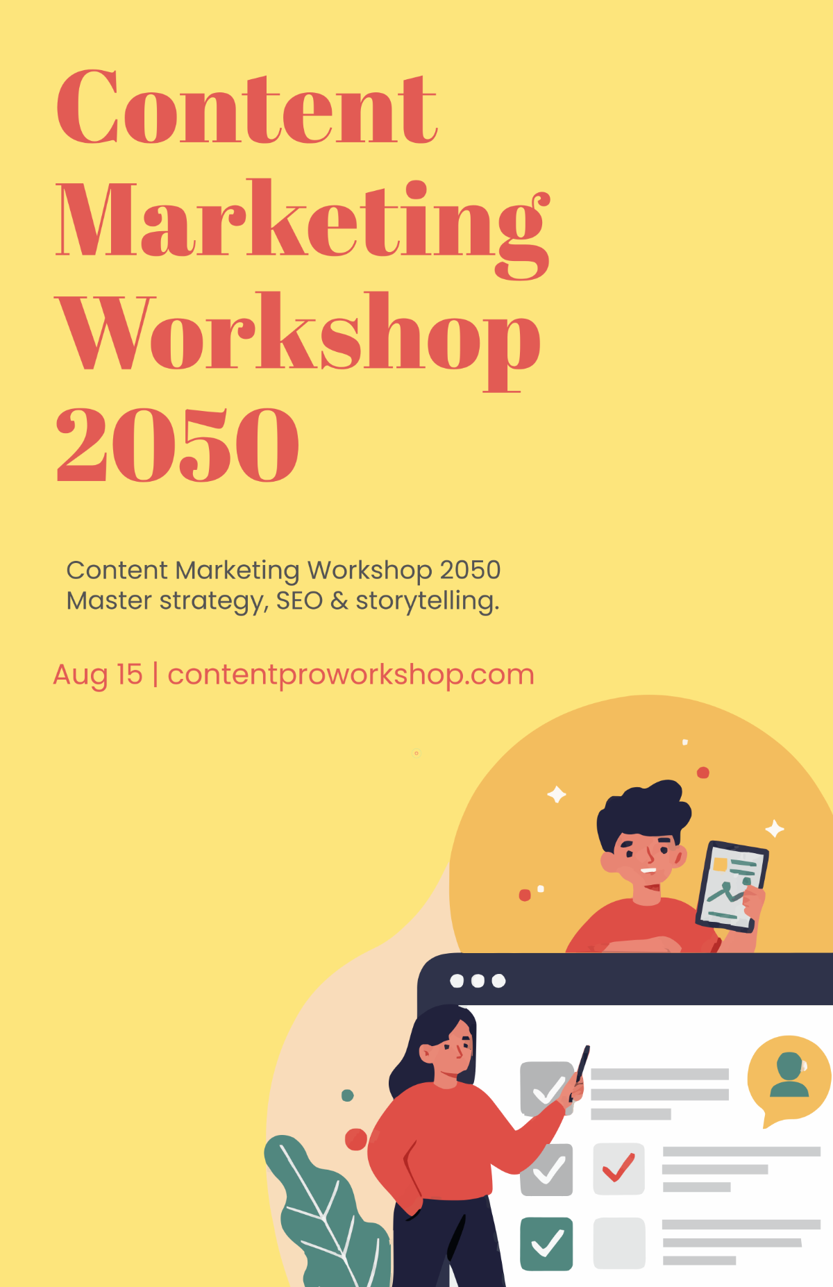 Free Content Marketing Poster Template