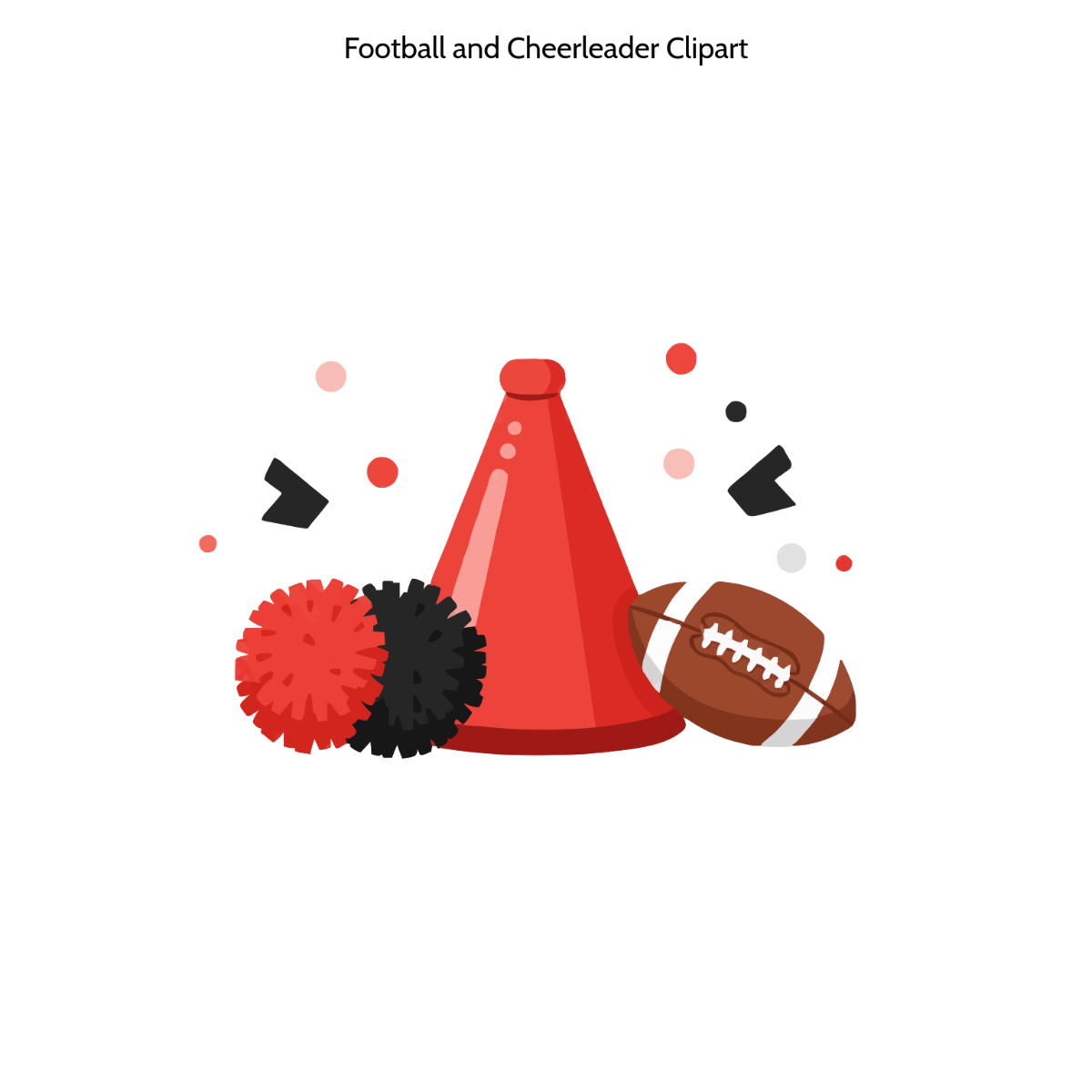 Free Football and Cheerleader Clipart Template