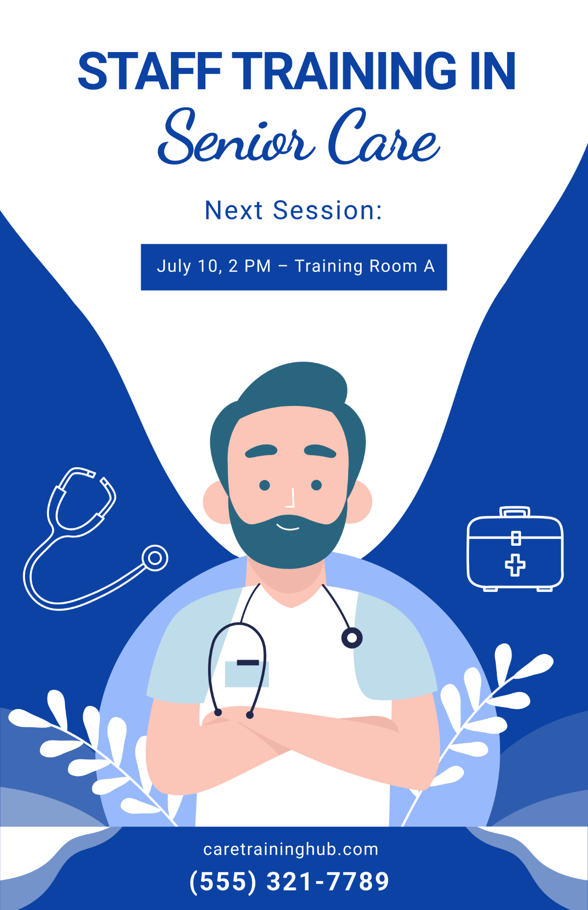 Free Creative Nursing Home Training Poster Template