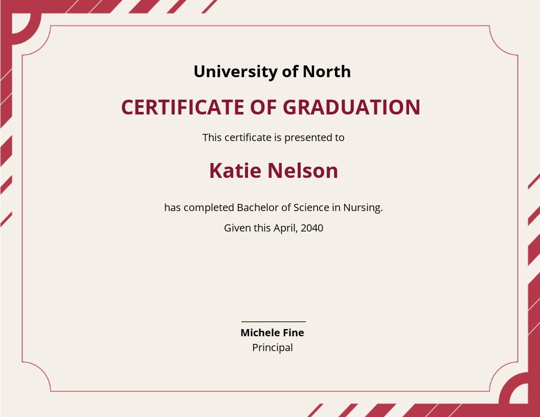 Bachelor Degree Certificate Template - Word  Template.net Throughout Masters Degree Certificate Template