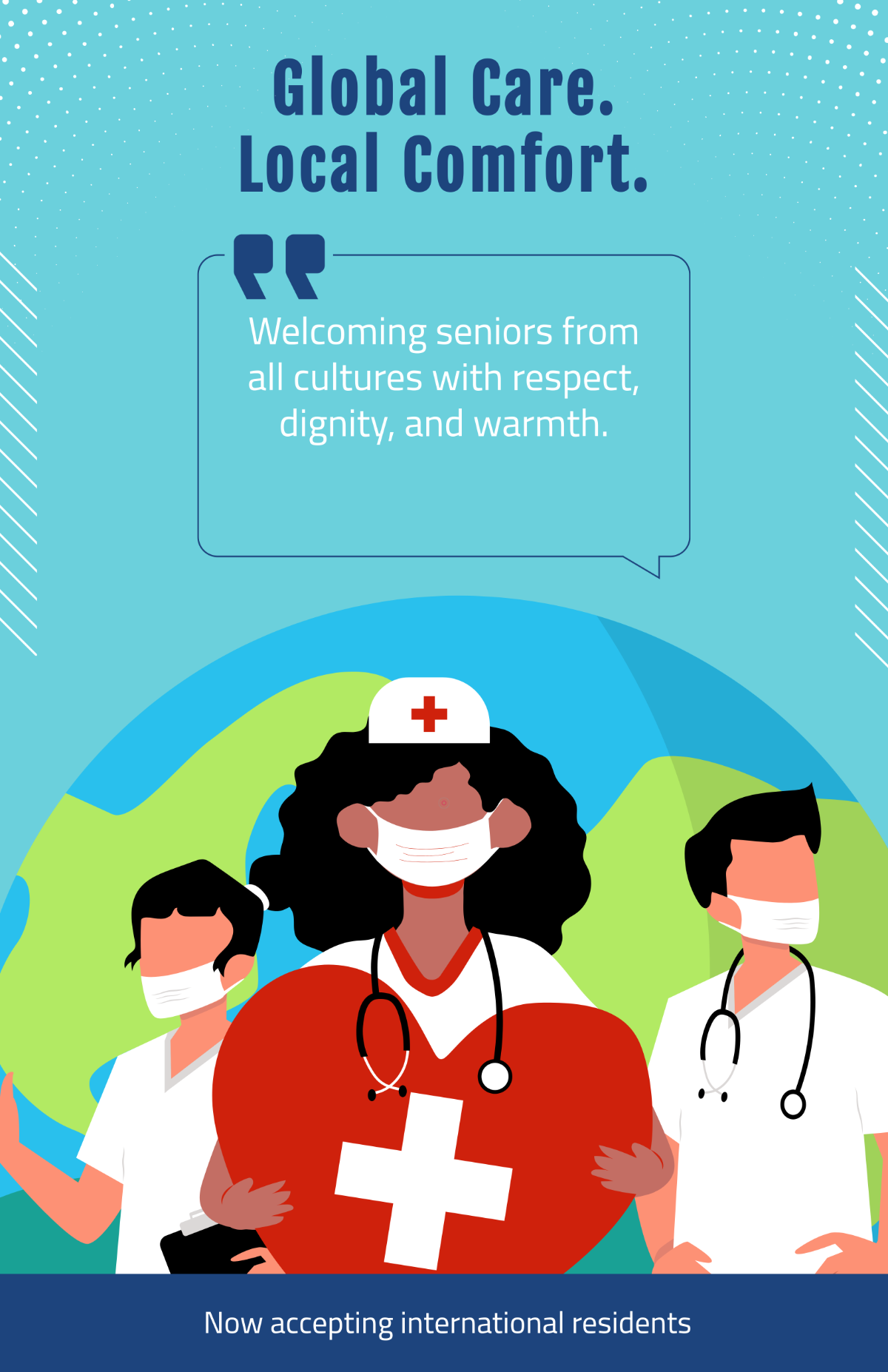 Free International Nursing Home Poster Template
