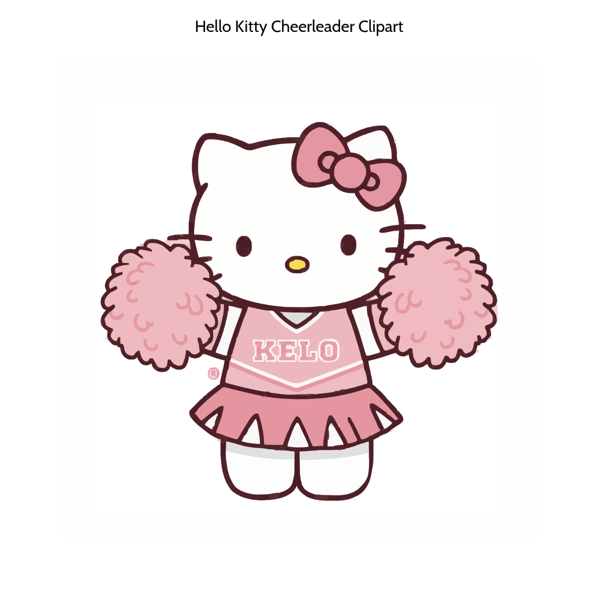 Free Hello Kitty Cheerleader Clipart Template
