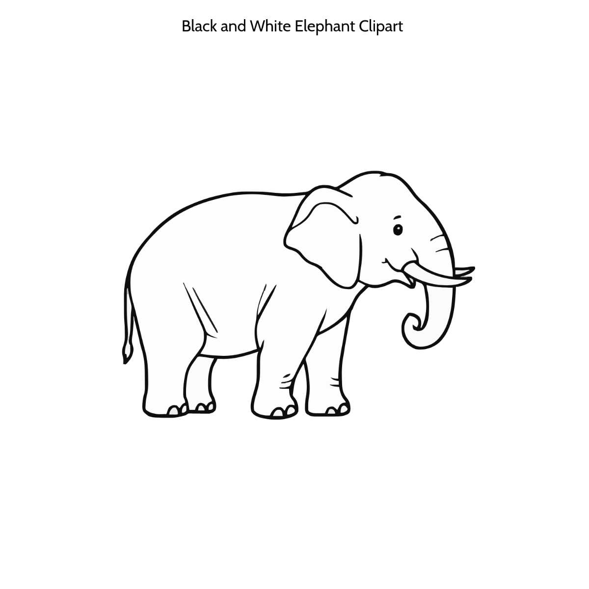 Elephant Clipart Black and White Elephant Clipart Black and White