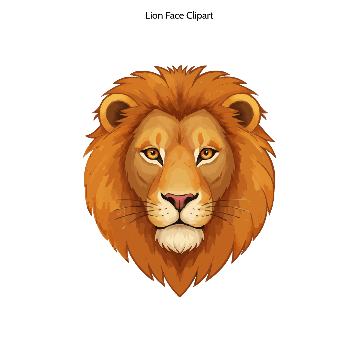 Free Lion Face Clipart to Edit Online