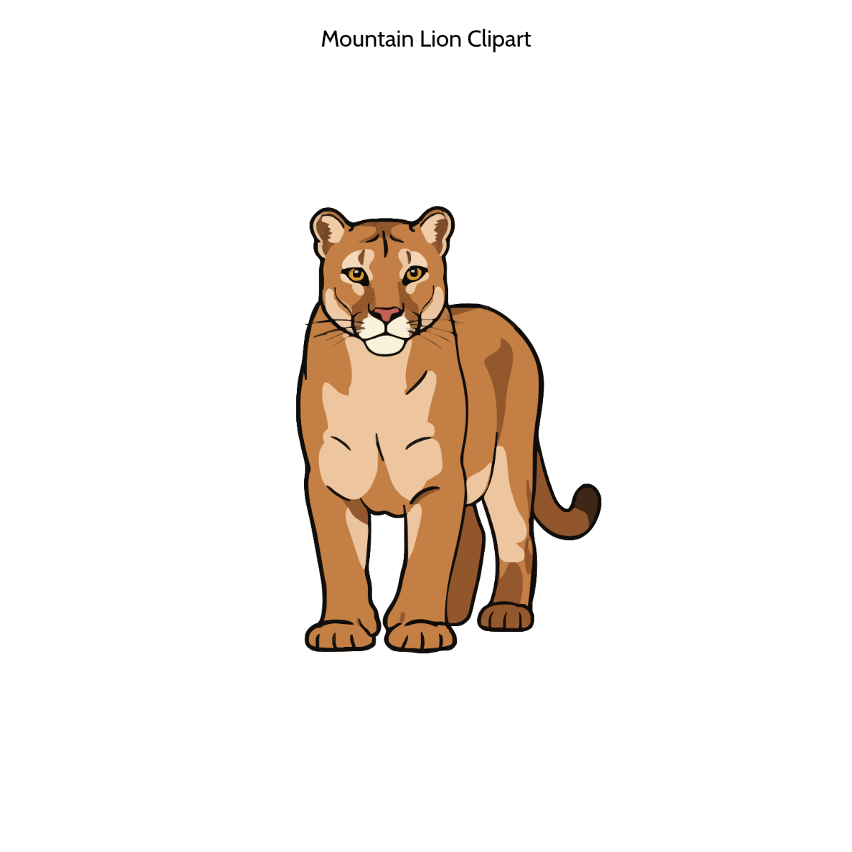 Free Mountain Lion Clipart to Edit Online