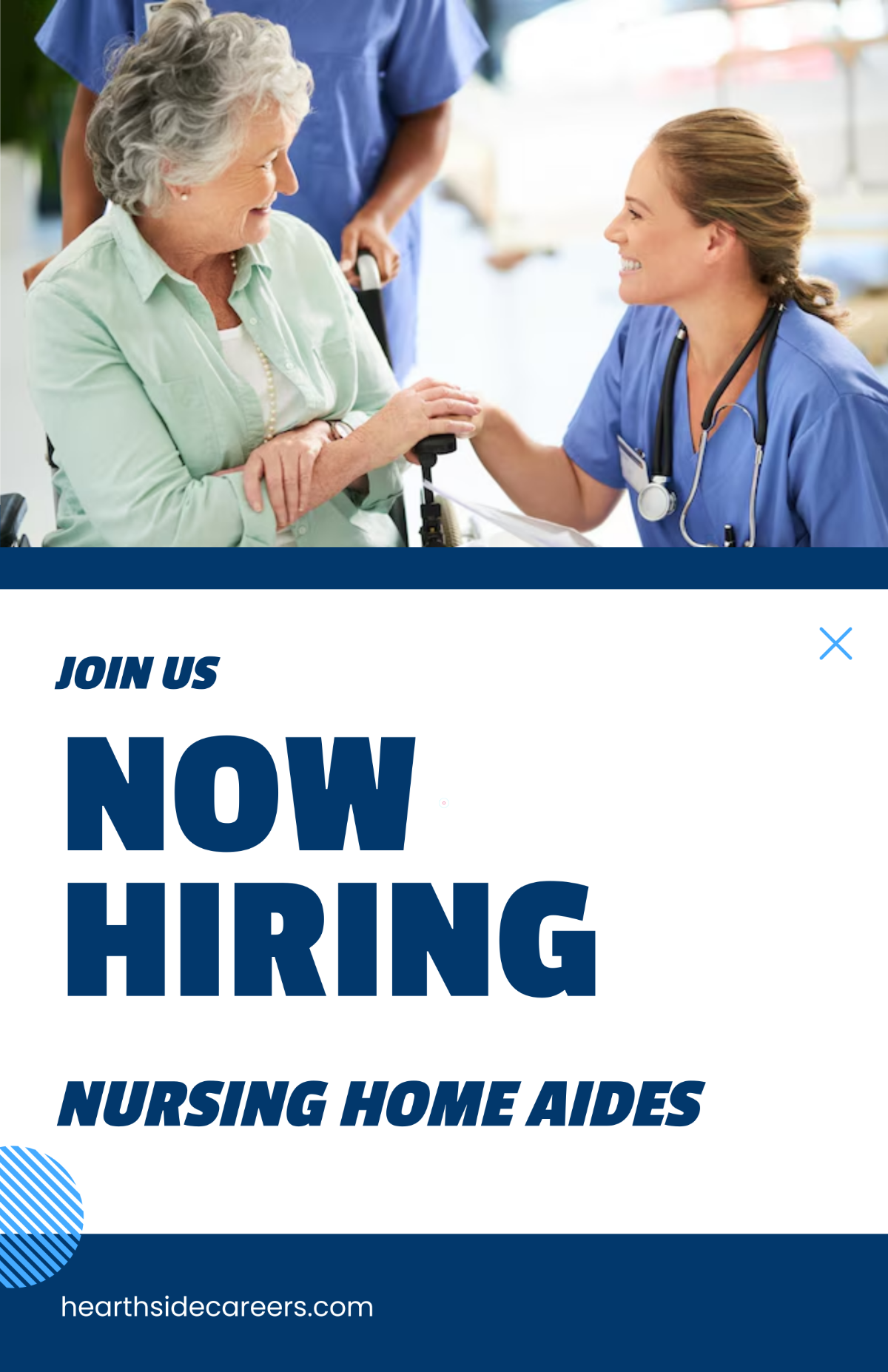 Free White Nursing Home Aide Poster Template