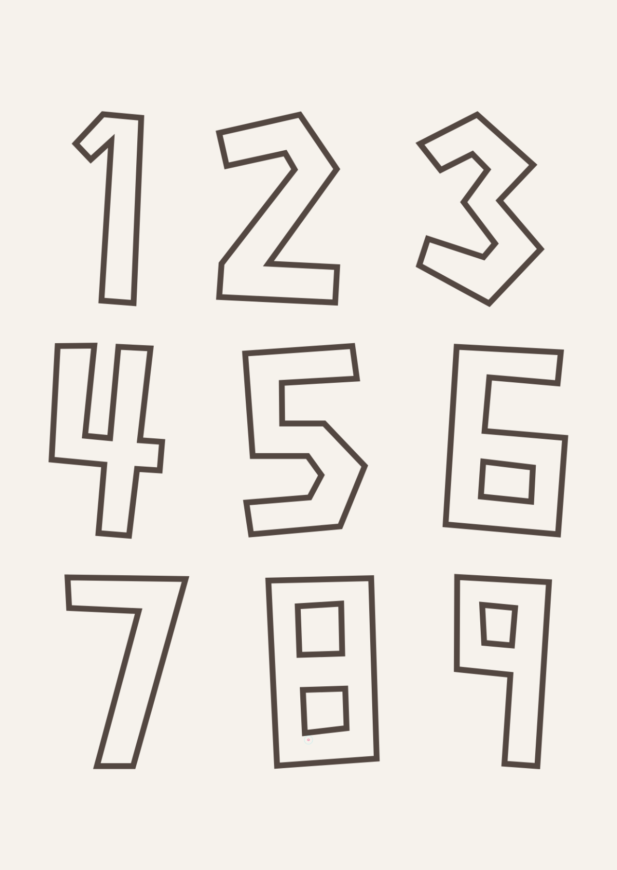 Free Cardboard Numbers Template to Edit Online