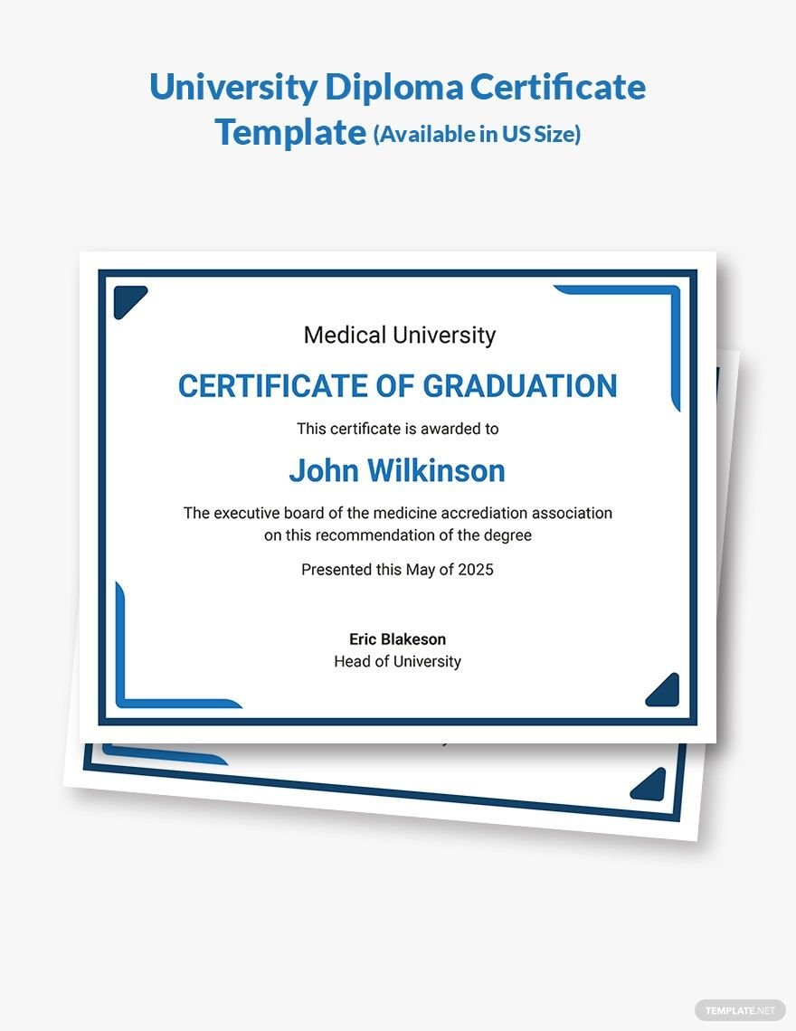 College Degree Certificate Template