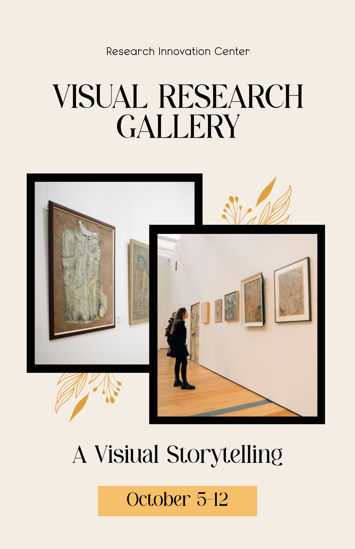 Free Research Gallery Poster Template