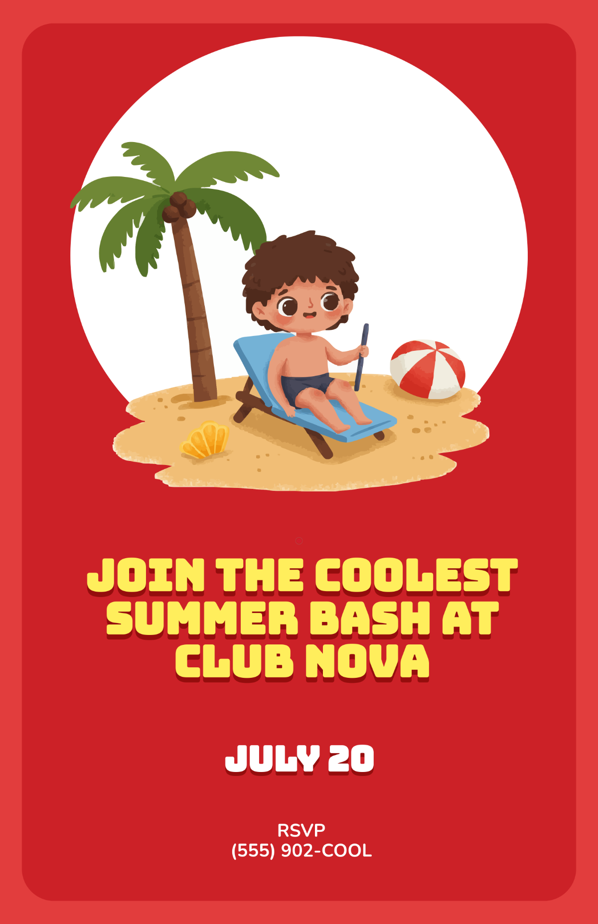 Free Cool Red Poster Layout Template