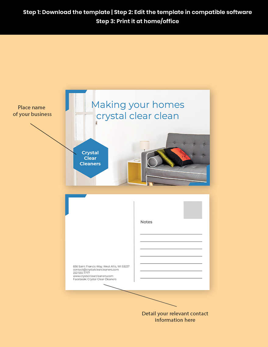 Home Cleaning Services Eddm Postcard Template