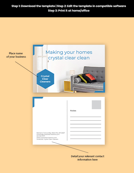 Home Cleaning Services Eddm Postcard Format