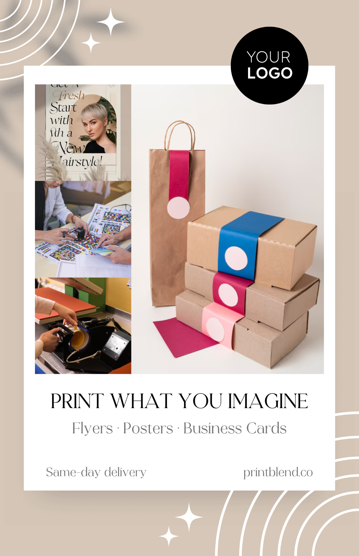 Free Aesthetic Printing Service Poster Template