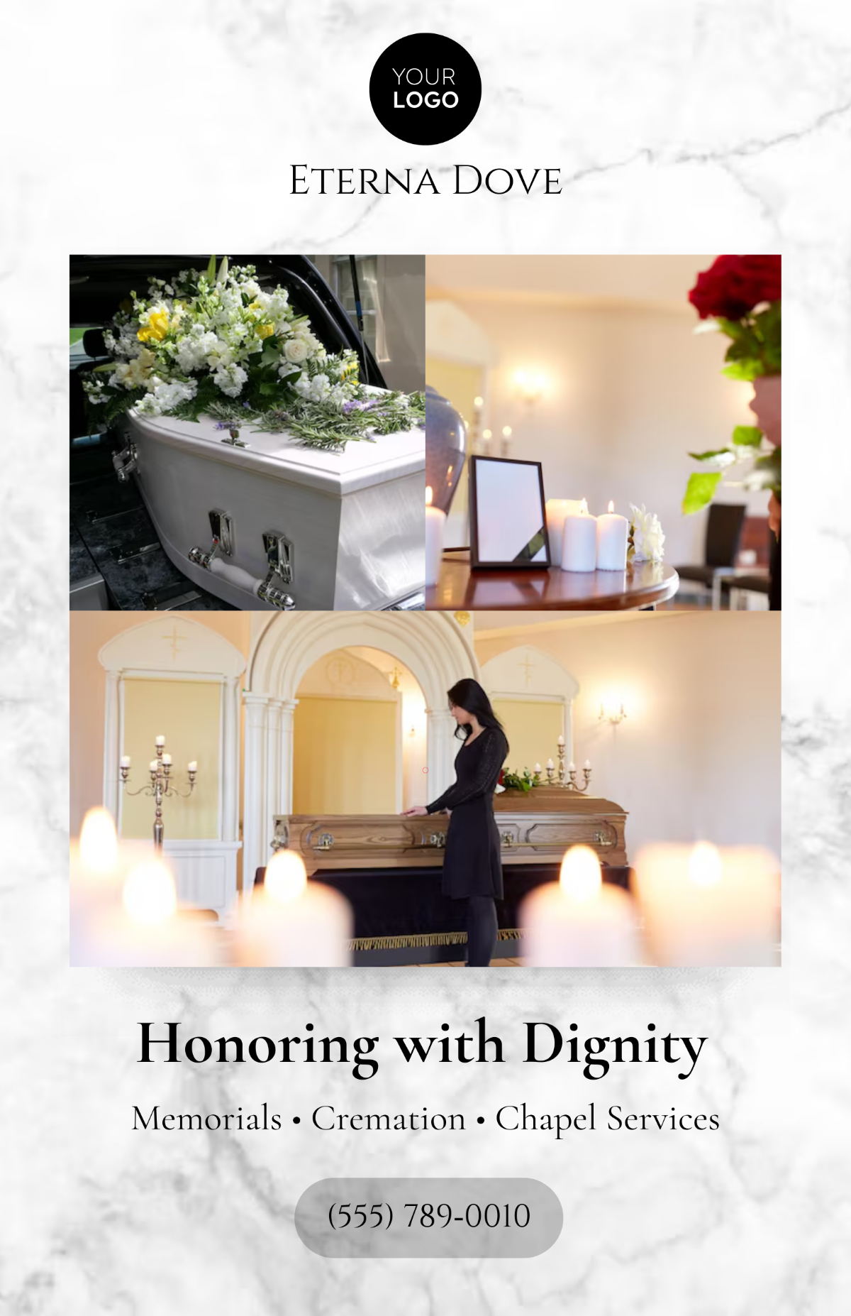 Free Funeral Service Poster Template