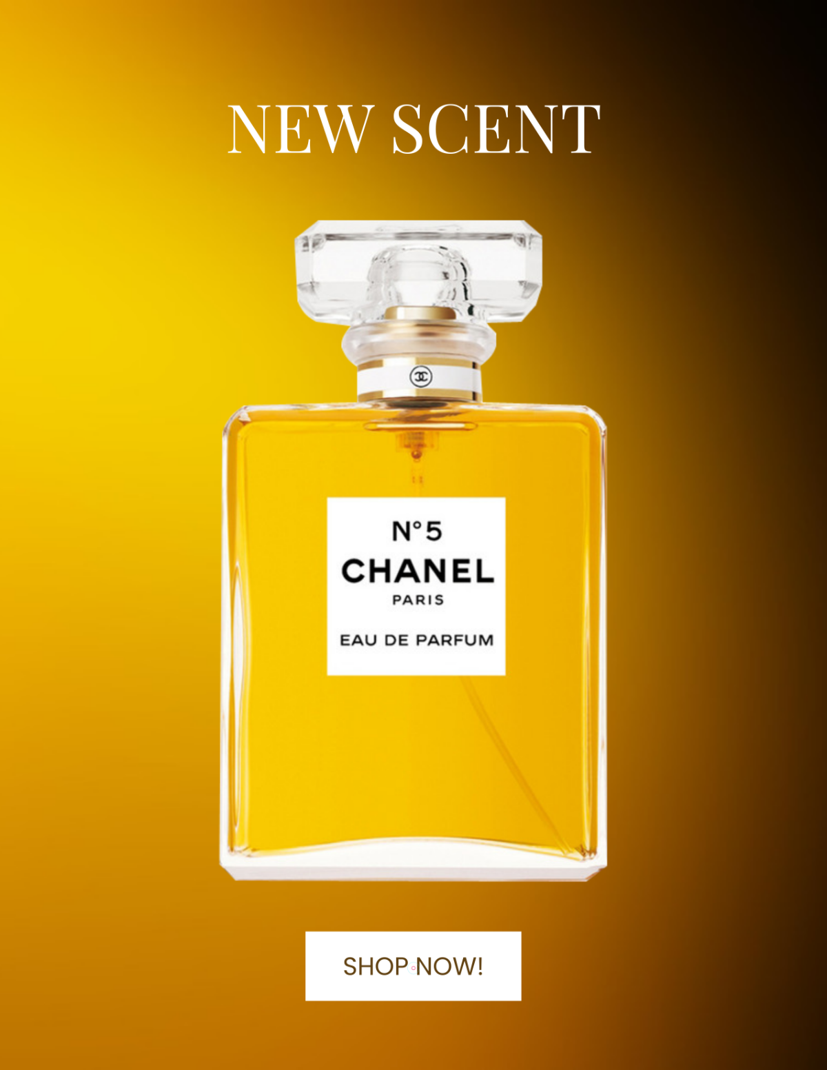 Yellow Perfume Photo Template