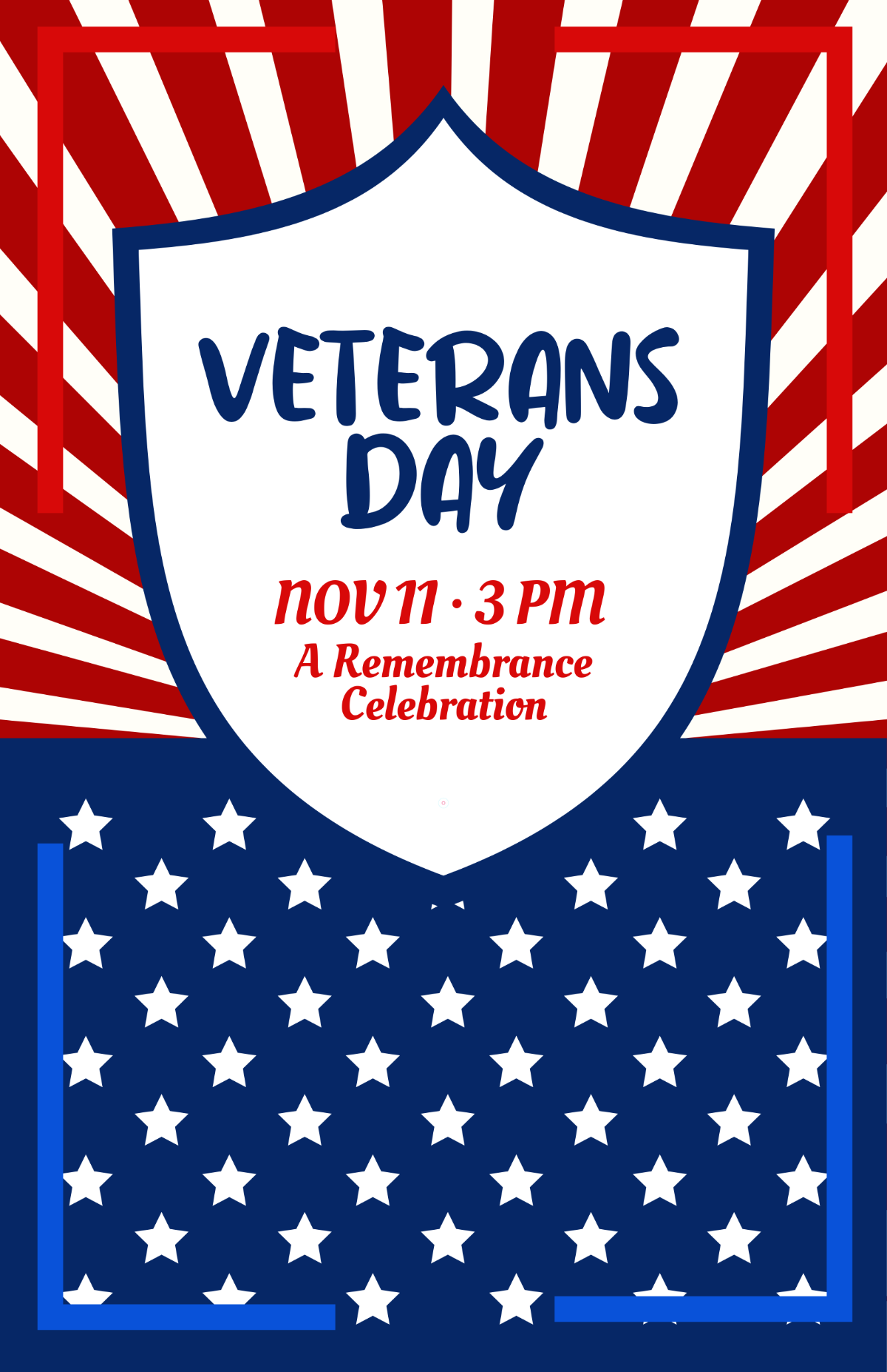 Free Veterans Day Remembrance Poster Template