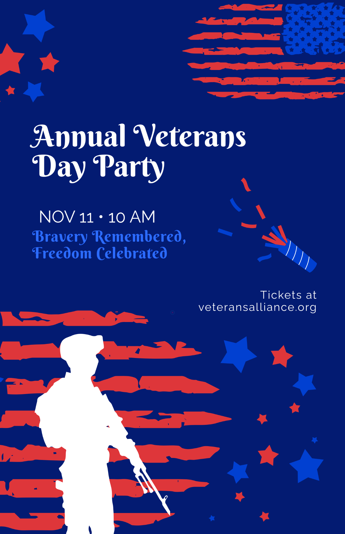 Free Annual Veterans Day Poster Template