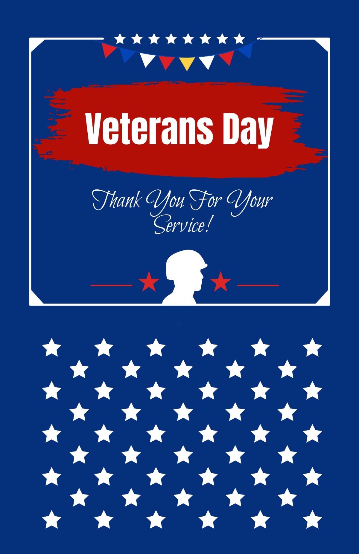 Free Veterans Day Thank You Poster Template