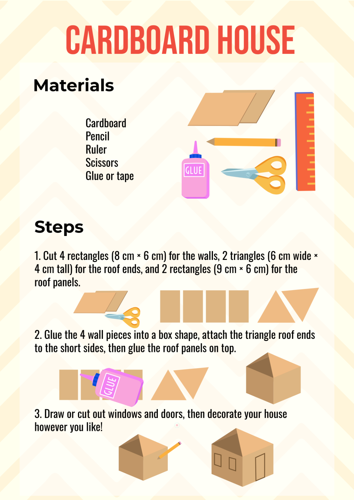 Modern Cardboard House Template